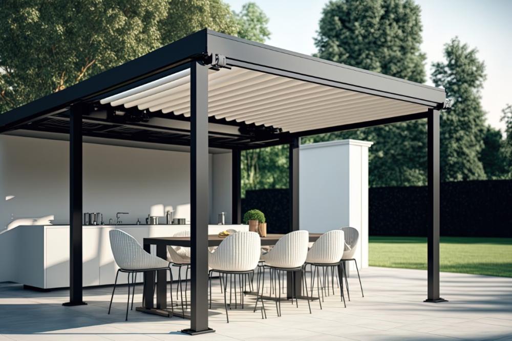 Haut vent et pergolas près de Assérac